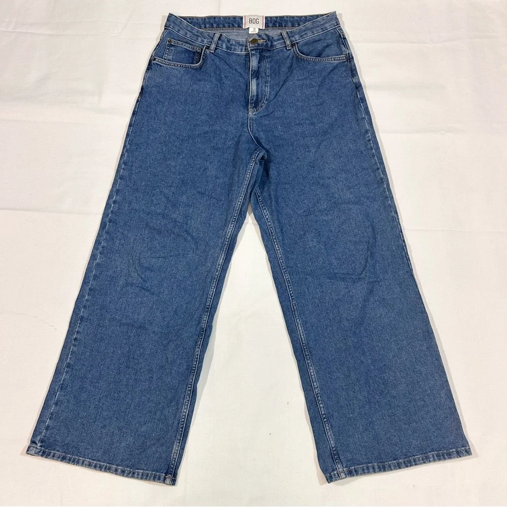 BDG Urban Outfitters Mens 31-32x29.5 Wide Leg Baggy Jeans Grunge Skater Y2K EUC - Picture 1 of 7